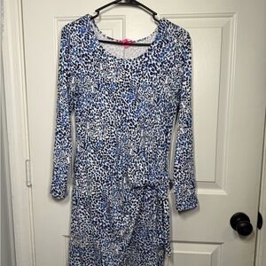 Lilly Pulitzer Blue Leopard Print Dress